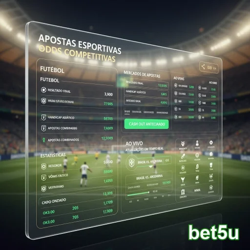 Ilustração de Explore as Apostas Esportivas na bet5u com Odds Altas