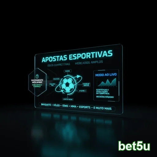 Ilustração de Explore as Apostas Esportivas na bet5u com Odds Altas